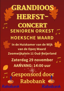 Herfstconcert Senioren Orkest Hoeksche Waard